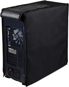 Computer CPU Dust Cover PC Dust Protection Case Host Computer PC CPU Tower Protector Waterproof Scratch Resistant (Black, 19.68Lx 8.26Wx 18.11H)