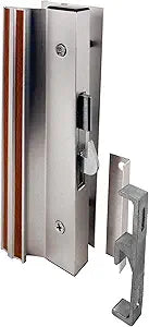 Prime-Line C 1000 Diecast Mill Finish, Sliding Patio Door Surface Mount Handle with Hook (Single Pack)