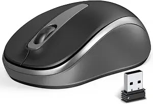 Small Ergonomics Wireless Mouse, Silent USB Cordless Computer Mouse, Black