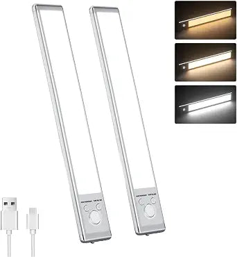 Slim Motion Sensor Under Cabinet Lighting, LED Rechargeable