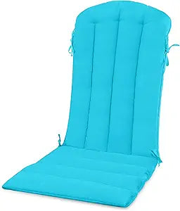 YEFU Adirondack Chair Cushion, Rocking Chair Cushions with Straps, Folding Patio Chair Pad for Indoor and Outdoor, 19.7x18.9x1.5 Inch, Aruba