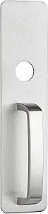 BRINKS Commercial - Commercial Door Pull Plate with Cylinder Hole, Satin Chrome Finish - Meets ANSI Grade 1 Standards, is UL Listed, and is ADA Compliant