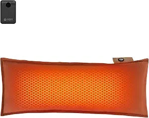 SAVIOR HEAT Heated Throw Pillow Lumbar Support Pillow with Battery Pack 10,000mAh 3 Heat Levels Rechargeable Electric Back Support for Office Chair Car Back Pain Relief Period Cramp Abdomen Neck Waist