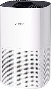 Air Purifier for Home Bedroom, Circulating Air for Room Up to 540 ft┬▓, Sleep Mode with 24 dB Quiet, 4 Modes, 12 H Timer, Portable for Office, Dorm, Kitchen, Living Room, White