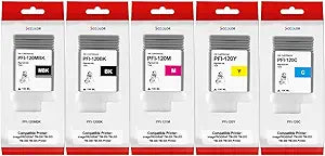 PFI-120 Ink Cartridge PFI-120 PFI120 Tank Bundle PFI-120MBK PFI-120BK PFI-120C PFI-120M PFI-120Y Ink Replacement for Canon PFI-120 Ink use imagePROGRAF TM-200 TM-205 TM-300 TM-305 Ink Tank Set