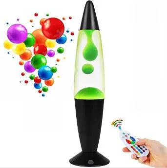 17 Colors Liquid Motion Lamp with Remote - 13.5" LED Night Light for Kids Adults - Relaxing Mood Lighting for Bedroom Office Home Decor Gifts(Black)