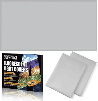 ANGSYLTH 2 Pcs Fluorescent Light Covers, 4x2 Feet Covers for Ceiling Lights