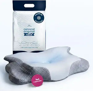 IWS I WANNA SLEEP Cervical Original Neck Plus Gel Premium Ergonomic Memory Foam Cooling Pillow for Neck Pain Relief  Orthopedic Cervical Neck Pillow for Side Sleepers and Neck & Shoulder Support