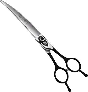 Dog Grooming Curved Scissors for Pets, Japan 440C Stainless Steel, Sharp Blade, Suitable for Beauticians (7.0 Inch)