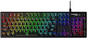 HyperX Alloy Origins - Mechanical Gaming Keyboard, Software-Controlled Light & Macro Customization, Compact Form Factor, RGB LED Backlit - Linear HyperX Red Switch (Black)