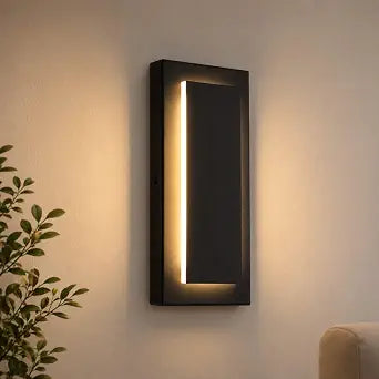 11.8 Inch Modern LED Wall Sconce, 3000K Warm Light Wall Light Fixture, Black Metal Integrated LED Wall Lamp,Indoor Wall Fixture for Bedroom Living Room Hallway