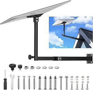 Starlink Gen 3 Mount, Starlink Pole Mount, Extension-Type Heavy Duty Starlink Long Wall Mount with 0-30 Adjustable Starlink Gen 3 Pipe Adapter for Starlink Internet Kit Satellite (19.7-27.6inch)