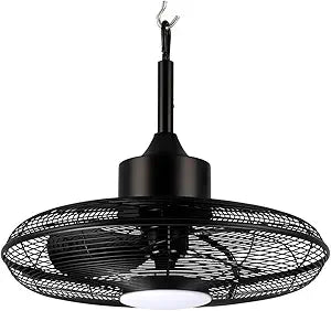 Wynwood QL11191BK 20-Inch Markham Wet Rated Ceiling Fan, Matte Black, Outdoor Ceiling Fan with 3-Way CCT LED Light, 3-Speed Remote Control, All-Weather ABS Blades