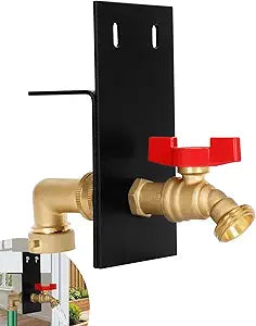Water Spigot Kit, Brass Outdoor Faucet Extender, Heavy-Duty Hose Bib Extender with Screen Door Adapter, Indoor-to-Outdoor Water Access, Ideal for Garden, Pool, Patio & Backyard Cleaning