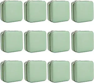 Bridesmaid Proposal Gifts Travel Jewelry Case Jewelry Travel Organizer Small Bachelorette party Jewelry Box Bridesmaid Gift Boxes Mini Storage Organizer Storage Box (12, Sage Green)