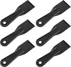 6 PCS Plastic Putty Knife, 2 Inch Black Flexible Putty Knife Scraper, Used for Repairing Walls, Pasting Plaster, Scraping Putty Plastic Putty Knife Scraper