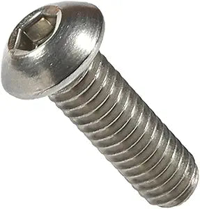 Socket Button Head Cap Screw, 4-40 x 5/8", Stainless Steel 18-8, Hex Socket (Quantity: 1000) Coarse Thread, #4 Hexagonal Allen Bolt, Length: 5/8 inch, Full Thread