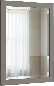 Alaterre Bathroom Vanity Mirror with Beveled Glass, Gray, 24x30