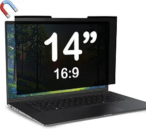 Magnetic Laptop Privacy Screen 14 inch for 16:9 Computer Monitor, Removable Anti-Glare Screen Privacy Shield, Screen Filter and Protector for Laptop (12 3/16"  6 7/8"), Fits (FHD 1920  1080)