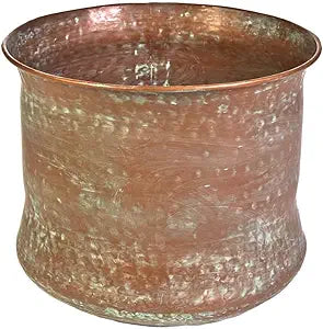 CobraCo  Copper Finish Cylinder Hose Holder  17 in. x 13 in. PowderCoated Metal  For Garden Hose Storage | Patio Dcor | Outdoor Organization