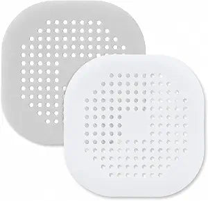 2 Pcs Shower Drain Hair Catcher Kitchen Silicone Sink Strainer Bathroom