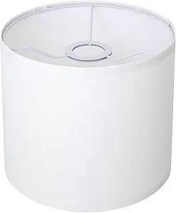 White Linen Small Drum Lampshade, 8.66" Top x 8.66" Bottom x 7.87" High Lamp Shade, Lamp Shade Replacement for Table and Floor Lamps, Pendant LightHandcrafted LampshadeEasy Assembly