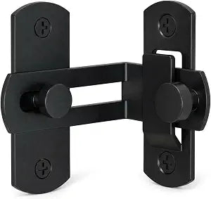 Barn Door Lock, 90 Degree Flip Sliding Door Latch, Black