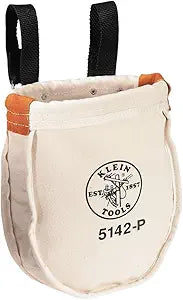 Klein Tools 5142P Heavy Tool Bag, No. 8 Canvas Utility Bag with Interior Pocket and Reinforced Rope Top, 9 x 8 x 10-Inch
