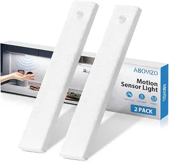 Abovizo Under Cabinet Lighting Wireless, Motion Sensor Light Indoor, 2 Pack