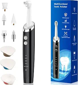 Tooth Polisher Electric for Daily Cleaning 5 Modes 3 Polish Pastes