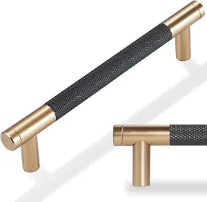 10 Pack 5 Inch Black and Champagne Bronze Kitchen Cabinet Handles