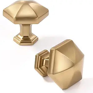 Champagne Bronze Cabinet Knobs,Champagne Gold Zinc Alloy Solid Dresser Single Hole Drawer Knob Hardware for Bedroom, Kitchen 6 Pack 2586