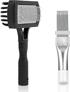 Air Conditioner Coil Cleaning Brush Fin Comb Straightener 2 PCS Include Dual-Sided HVAC Coil Cleaning Brush and Metal Radiator Fin Comb for Air Conditioner Condenser by Cenipar