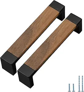 6 pcs Black Zinc Alloy Kitchen Cabinet Handles Wardrobe Drawer Cabinet pulls