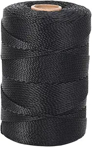 Black Nylon String 2mm 500ft UV Resistant Twisted Twine All Purpose Durable