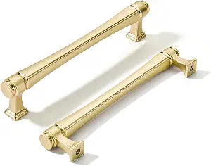 LIMUR Brushed Gold 5" (128mm) Cabinet Pulls 10 Pack Kitchen Cabinet Handles