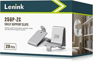 Pilaster Shelf Clip, 28 Pcs 256P-ZC Adjustable Shelving Brackets Clips Pegs