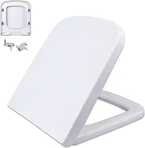 Square Toilet SeatSoft Close Toilet Seat Quick Release Easy CleanWhite