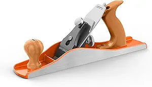 JORGENSEN No.5 Wood Planer, Hand Planer for Woodworking, Jack Plane for Flattening, Smoothing - Professional Hand Plane with Ductile Iron Body, Adjustable Cutting Depth, Ergonomic Handle