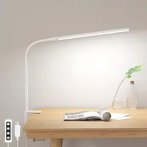 Lepro Small Desk Lamp with Clamp, LED Reading Lamps, 460LM, 5W, White