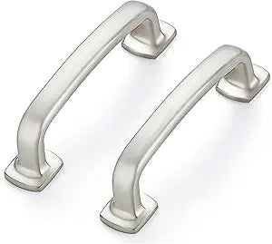 20 Pack Arch Cabinet Pulls - 3 Inch Drawer Handles Brushed Nickel Kitchen Hardware Curved Dresser Handles Solid Door Pulls for Cabinets