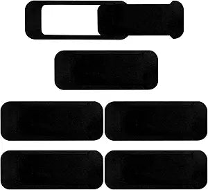 Webcam Cover Slide (6-Pack)  Extra-Large Privacy Shield for Laptop, Tablet, PC & Smartphone  Ultra-Thin Camera Blocker, Black