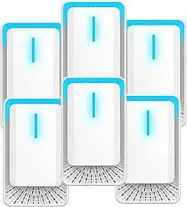 Air Ionizers for Home & Dust Mites 6 Pack, 2026 Quiet Plug In Air Purifier with Negative Ion Generator,Filterless Air Freshener Cleaner Odor Eliminators for Office Kitchen Pet Odor,Dust,Smoke Smell