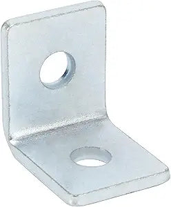 20 Pack 2 Holes 90 Fitting for 1-5/8" Strut Channel, Strut Hardware L Brackets, 3/16" Thickness, Silver