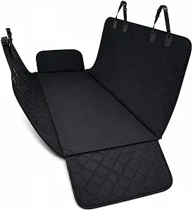 Dog Car Seat Cover for Back Seat - 100% Waterproof Hammock with Side Flaps, Non-Slip Pet Seat Protector, Scratch Resistant Heavy Duty Oxford Fabric, Fits Cars, Trucks & SUVs