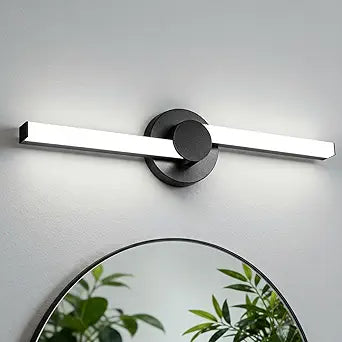 Bathroom Lighting Fixtures Over Mirror 20 Inch 360 Rotatable LED Bathroom Vanity Light, Modern Black 5700K 2100LM 24W IP44 Waterproof, Dimmable Vanity Light Bar, ETL Listed(1 Pack)