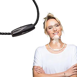 Airvida M1 Ionic Wearable Air Purifier (Black-17.7 inches) Γ Up to 99% Pollutant Removal Rate, Stylish & Lightweight with 3 Modes, Titanium Necklace & Clip, Silent Operation, 20g