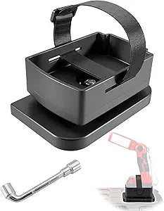 M18 Battery Tool Holder Compatible with Milwaukee Packout System, 360 Adjustable Rotating Mount for M18 XC 3.0 5.0 6.0 8.0 Batteries, Tool Organizer for Lights, Fans, Speakers & Jobsite Accessories