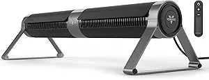Vornado Airbar 4 Tower Fan and Horizontal Air Circulator with Remote Control, 35-Inch, 3 Speed Settings, Multi-Directional Airflow, Touch Control, Versatile Cooling Power, Magnetic Base, Black