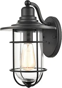 ML Lighting 1-Light Outdoor Wall Sconce Powder Coated Black